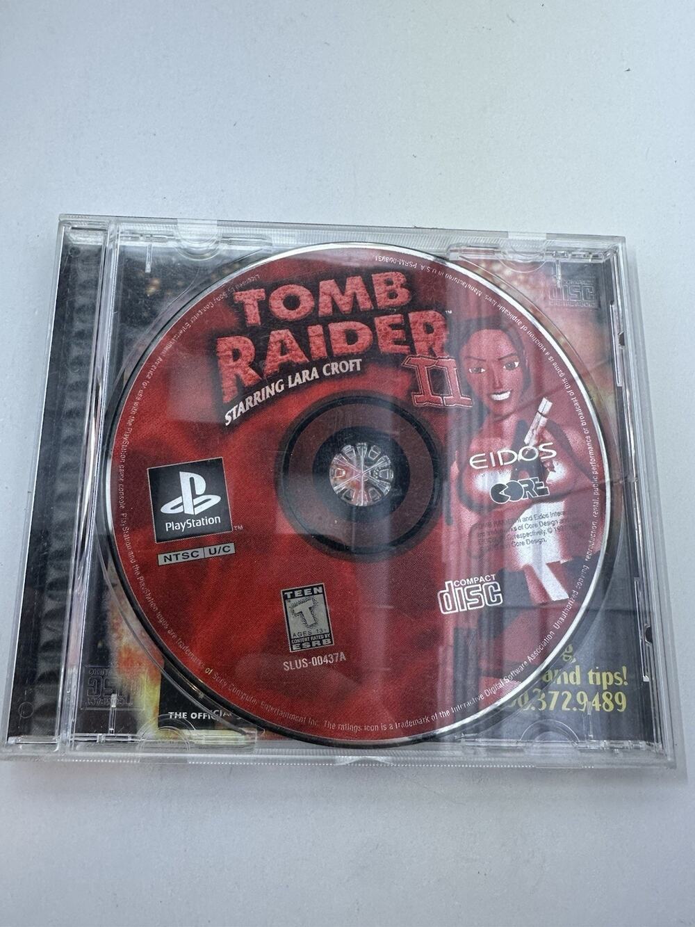 Tomb Raider II Starring Lara Croft Sony PlayStation 1 1997 PS1 Retro Gaming